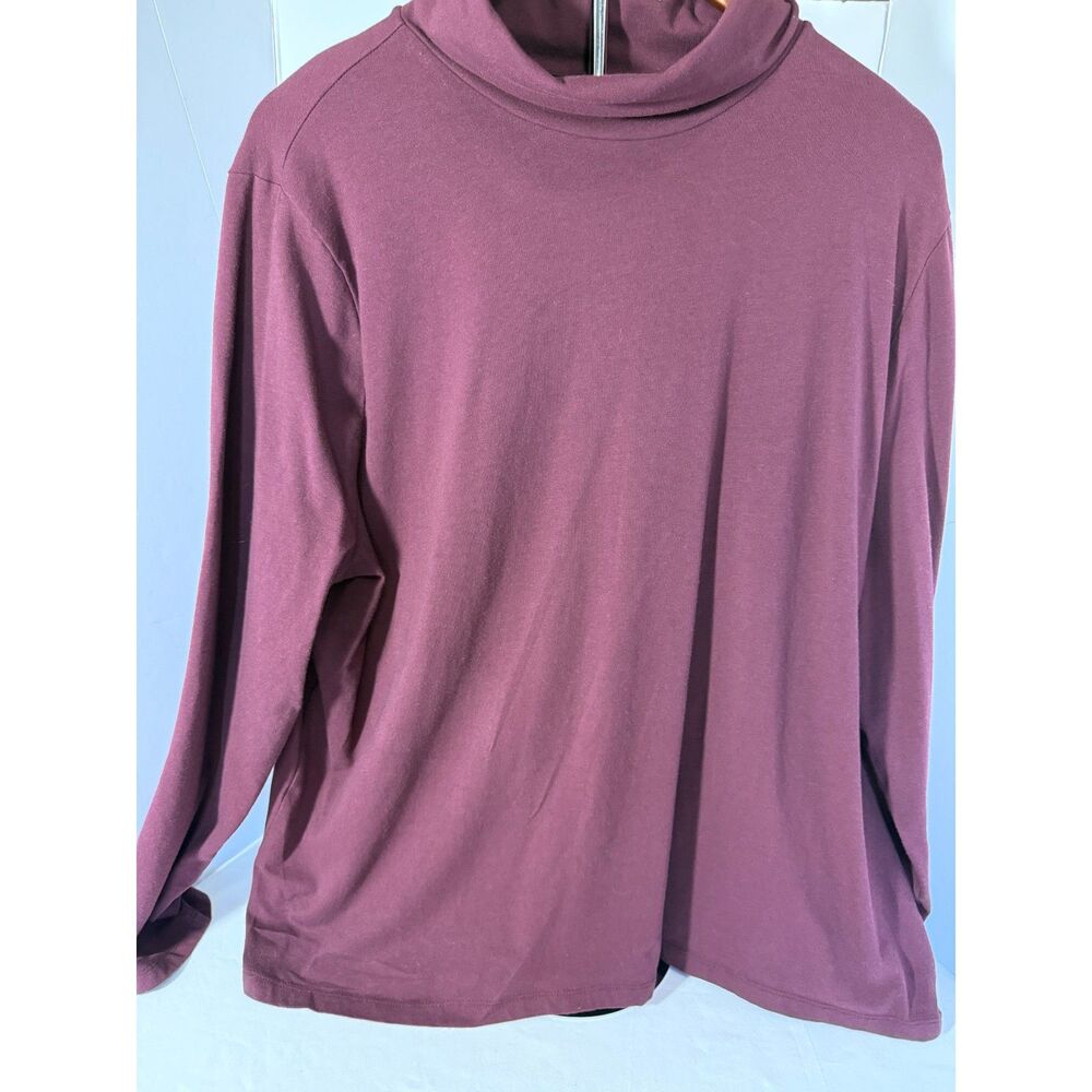 The Talbot Long Sleeve Tee SZ 3X Burgundy Turtleneck NWT